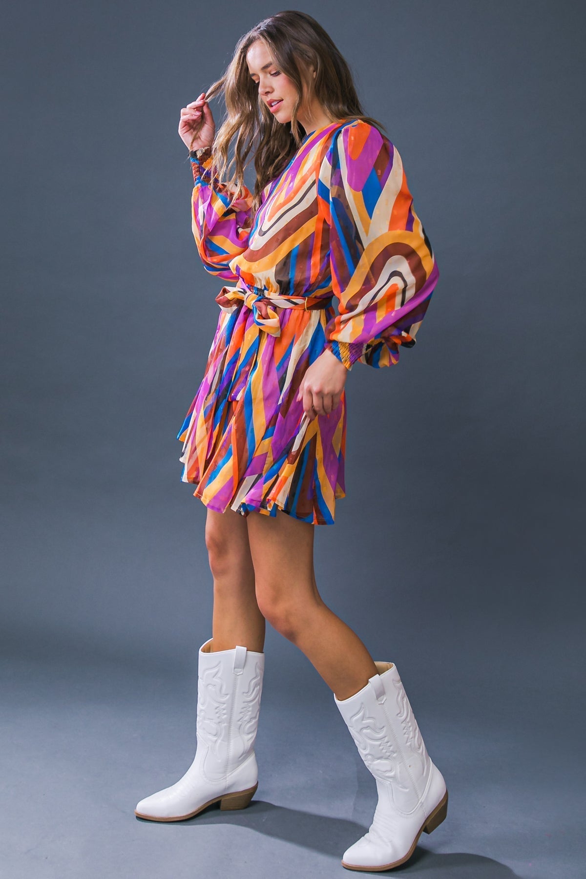 PALOMA PARTY WOVEN MINI DRESS Flying Tomato